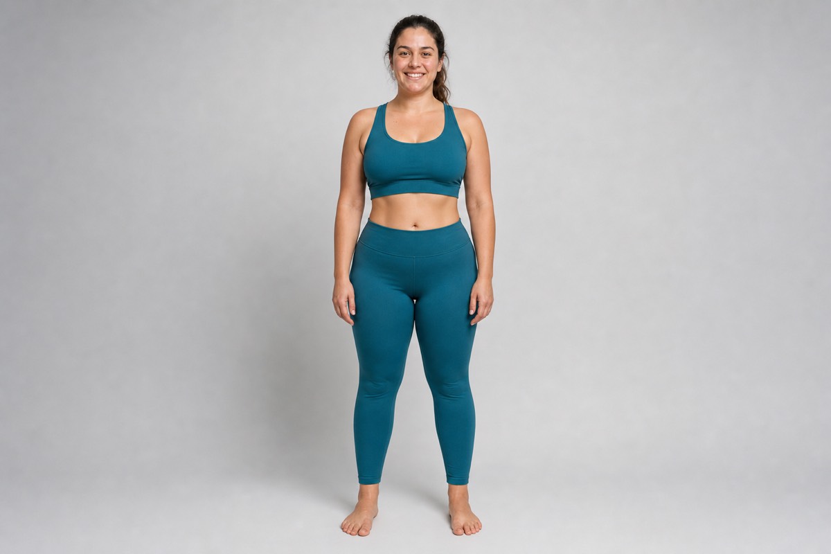 Same client after a weight loss program, slimmer and more toned