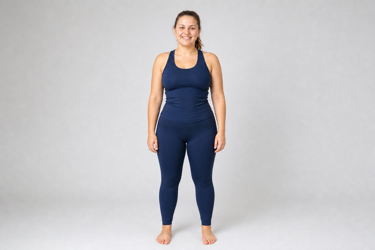 Same client after a customized program, slimmer and more toned